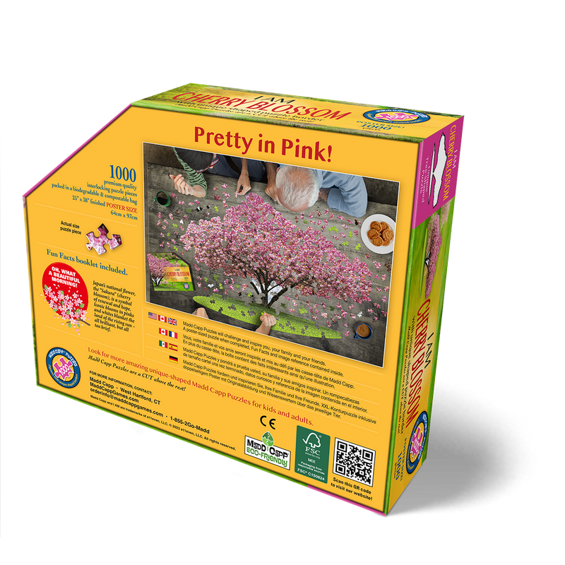 Madd Capp Puzzles – I Am Cherry Blossom Jigsaw Puzzle | 1000 Pieces – back of packaging