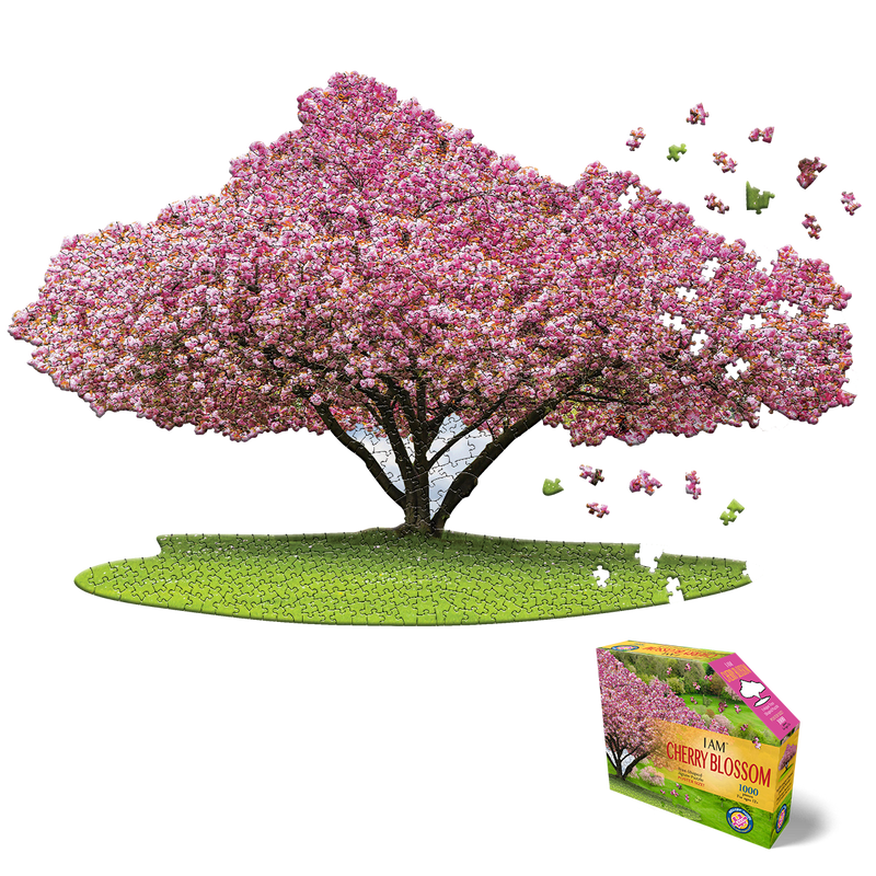 Madd Capp Puzzles – I Am Cherry Blossom Jigsaw Puzzle | 1000 Pieces – puzzle and packaging