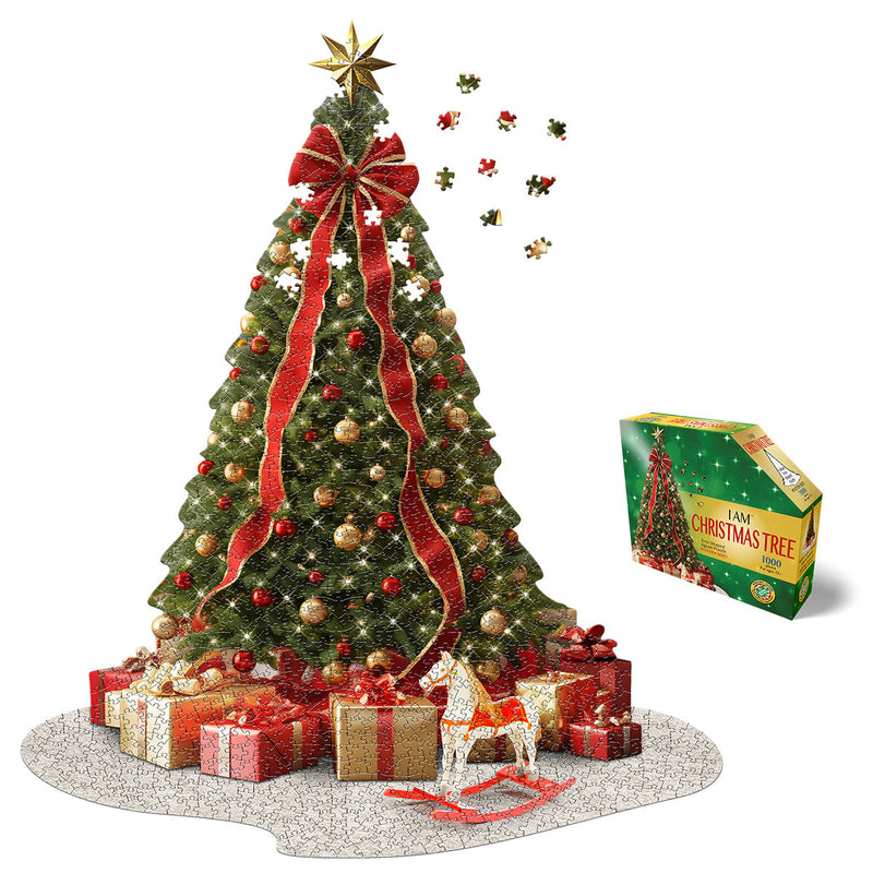 Madd Capp Puzzles – I Am Christmas Tree Jigsaw Puzzle | 1000 Pieces – puzzle and packaging