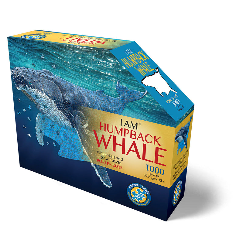 Madd Capp Puzzles – I Am Humpback Whale Jigsaw Puzzle | 1000 Pieces – back of packaging