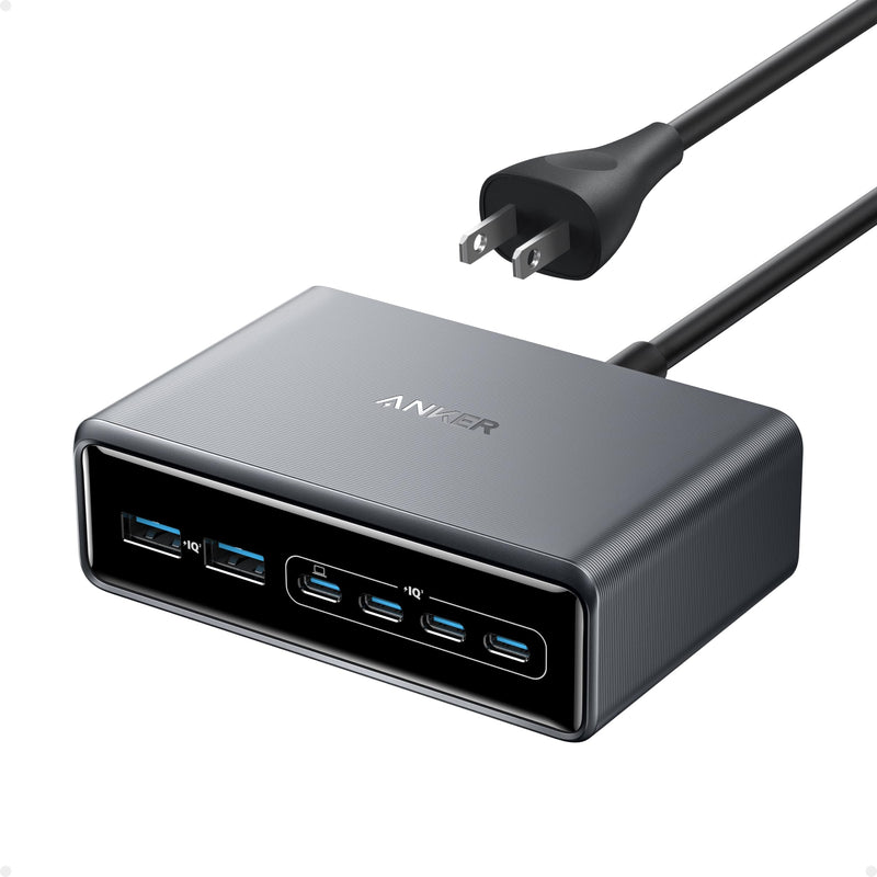 Anker - Prime (A2683) - 200W 6-Port GaN Desktop Charger - Silver