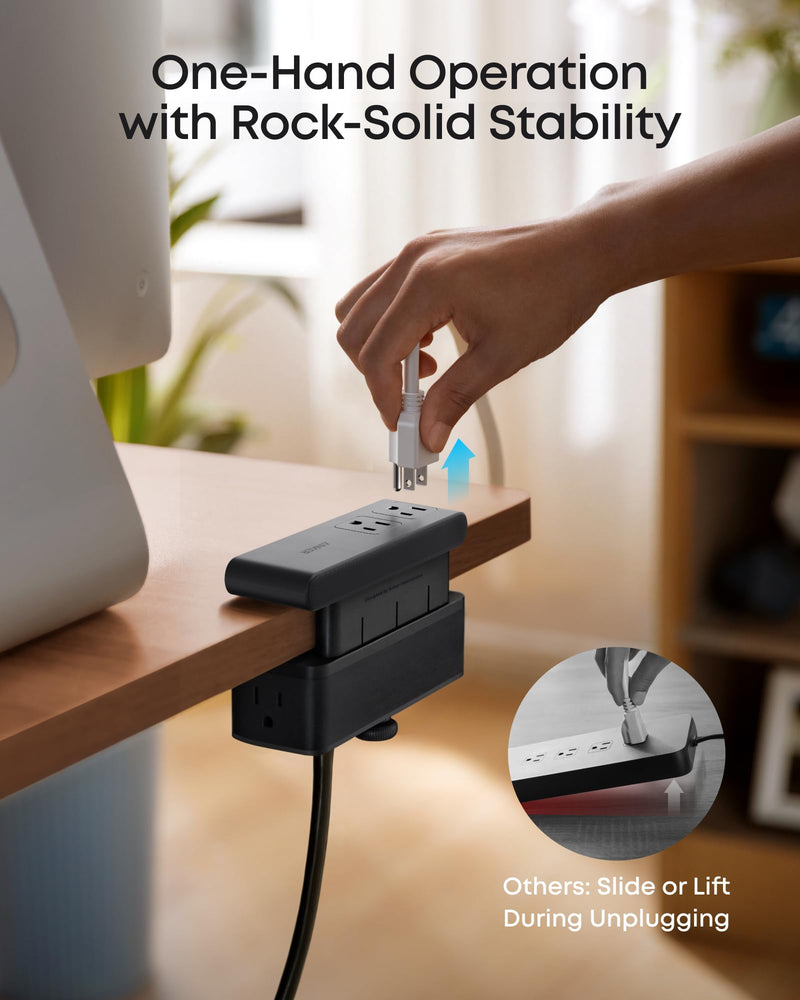 Anker - Nano (A9196) - 10-in-1 70W Desk Clamp Power Strip - Black