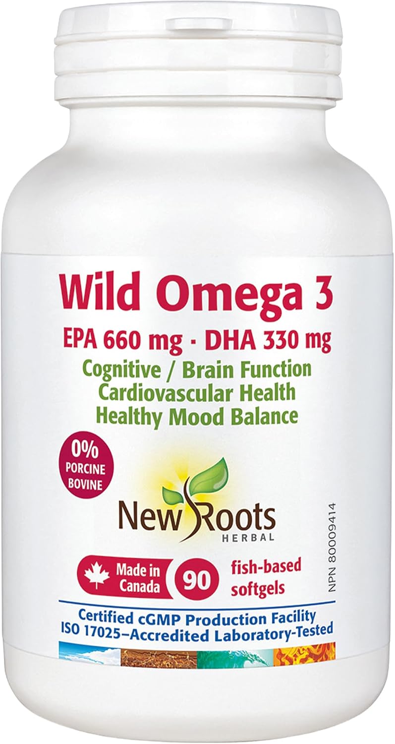 New Roots Herbal - Wild Omega 3 EPA 660MG DHA 330MG - 120 Softgels