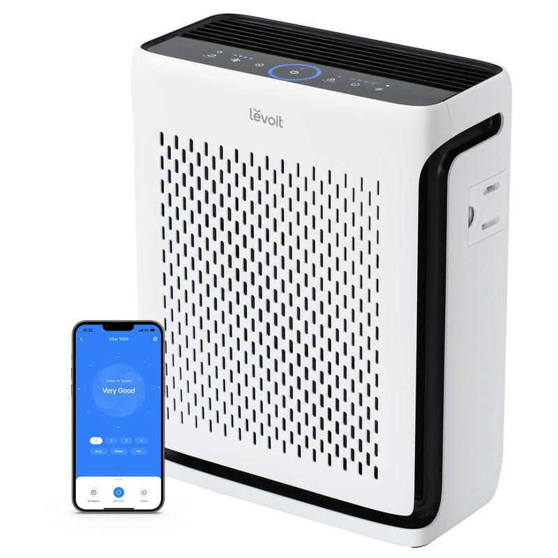 Levoit Vital 100S-P Smart Air Purifier, White and Black