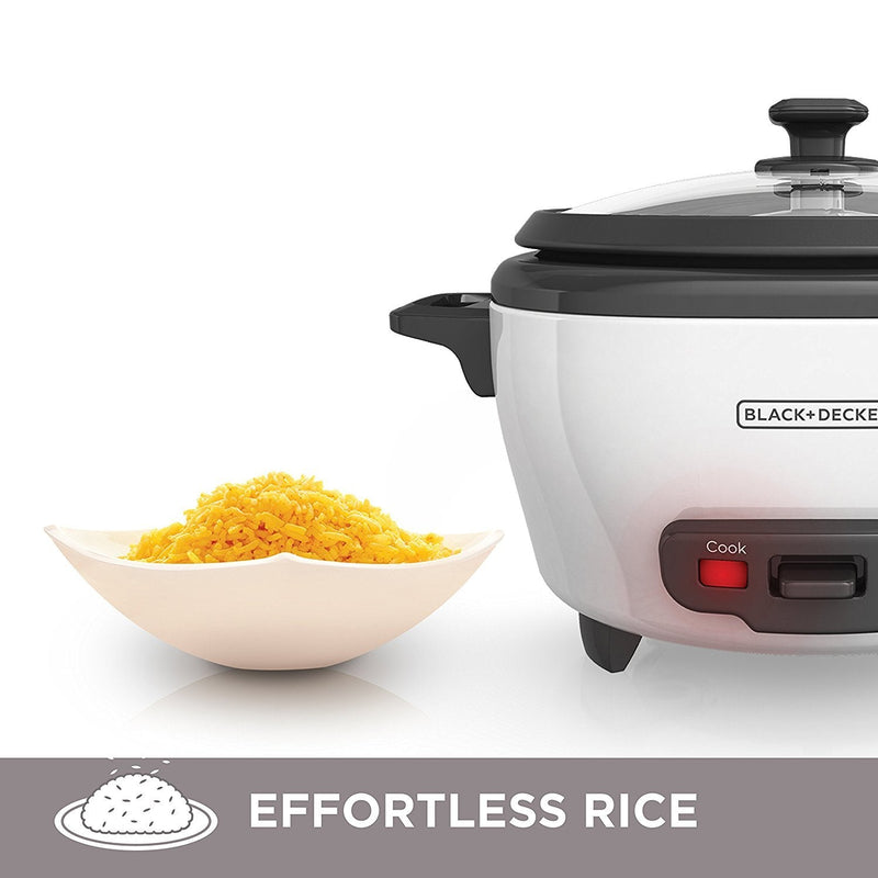 BLACK+DECKER - RC506C - Rice Cooker and Food Steamer | 6 Cups Cooked