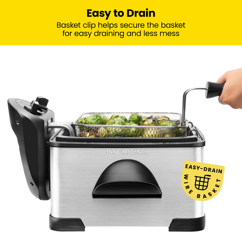 Chefman RJ07-45-SS 4.5 qt (4.3 L) Deep Fryer