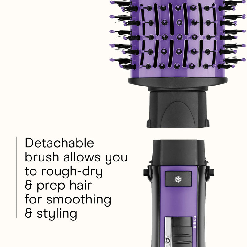 The Knot Dr. by Conair BC116C Detangling Hot Air Brush, Pink