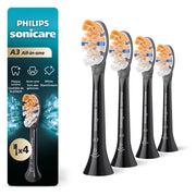 Philips Sonicare A3 All-in-One Brush Heads HX9094/95, Black, 4 Pack