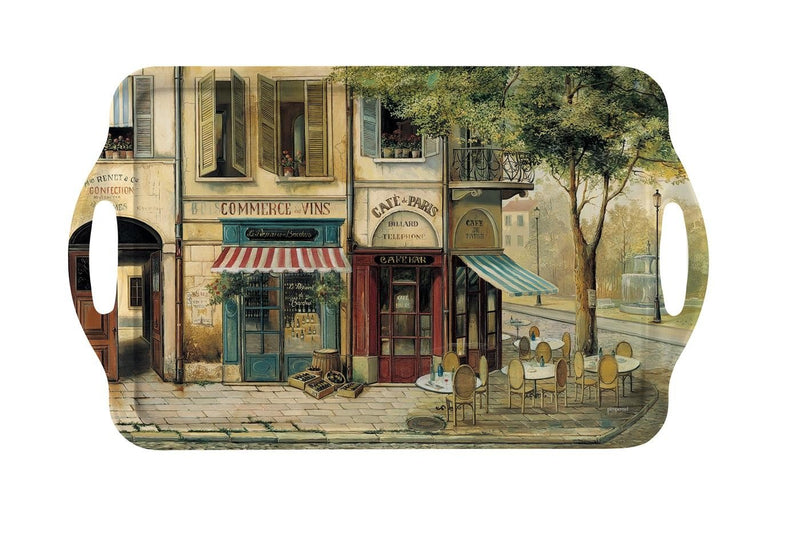 Pimpernel Parisian Scenes Large Melamine Handled Tray - 18.9 × 11.6 in