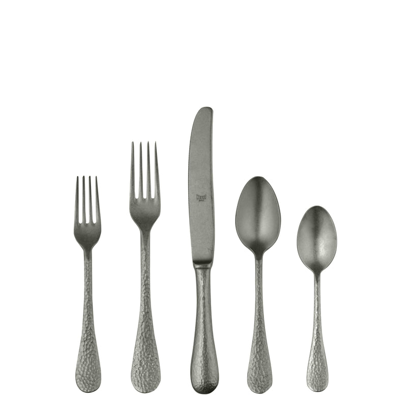 Mepra – Epoque Pewter Black Gold – 5-Piece Flatware Set