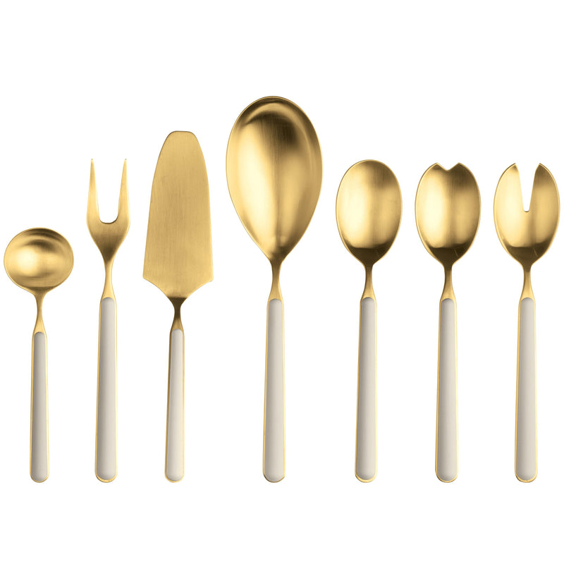 Mepra – Fantasia Ice Gold Turtle-Dove – 7-Piece Serving Set