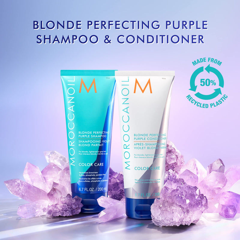Moroccanoil Blonde Perfecting Purple Shampoo, 200 mL