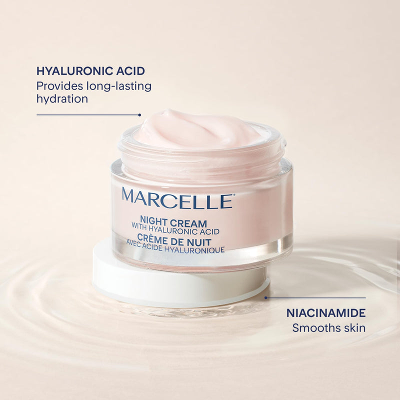 Marcelle Night Cream with Hyaluronic Acid, 50 mL