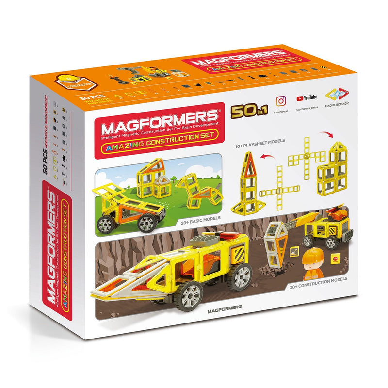 Magformers Amazing Construction 50-Piece Set – box back