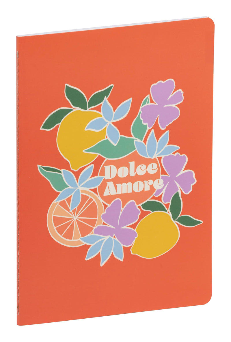 Clairefontaine - Notebook Dolce Amore Blanc Assorted, Bookmark, Elastic, 128 Pages A6 (4.1 x 5.8 In)