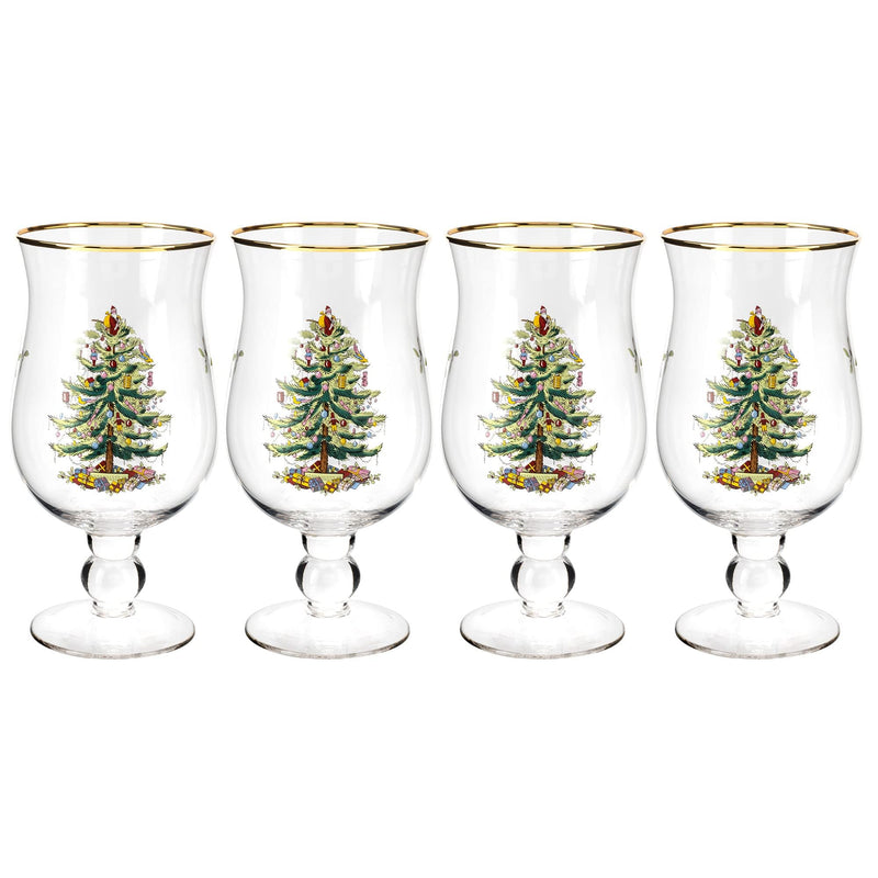 Spode - Christmas Tree - Tulip Glasses - Set of 4