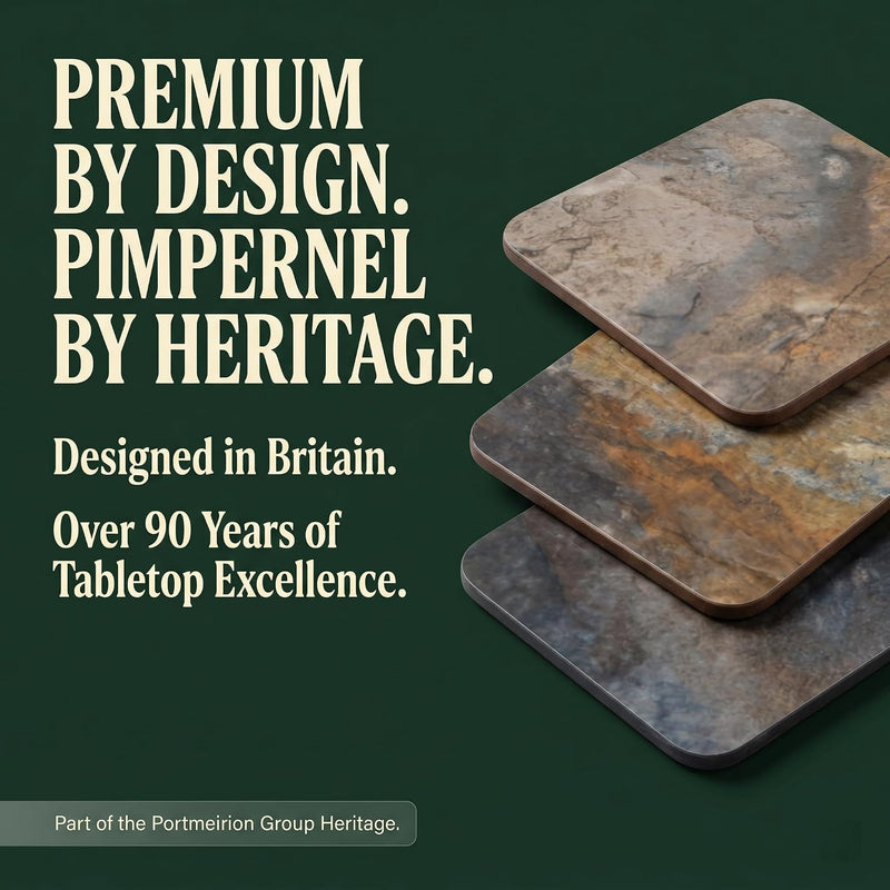 Pimpernel - Earth Slate Coasters (Set of 6)