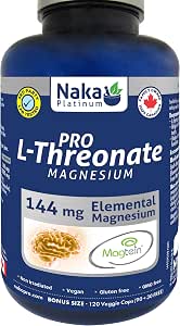 Naka Platinum - Mag L - Threonate 144MG 120VCPS New Price Nov 2021