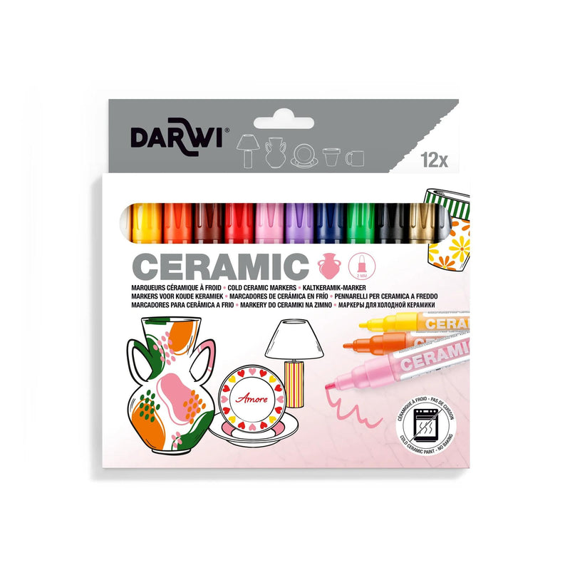 DARWI - darwi ceramic marker  2 mm tip – set 12 x 6 ml