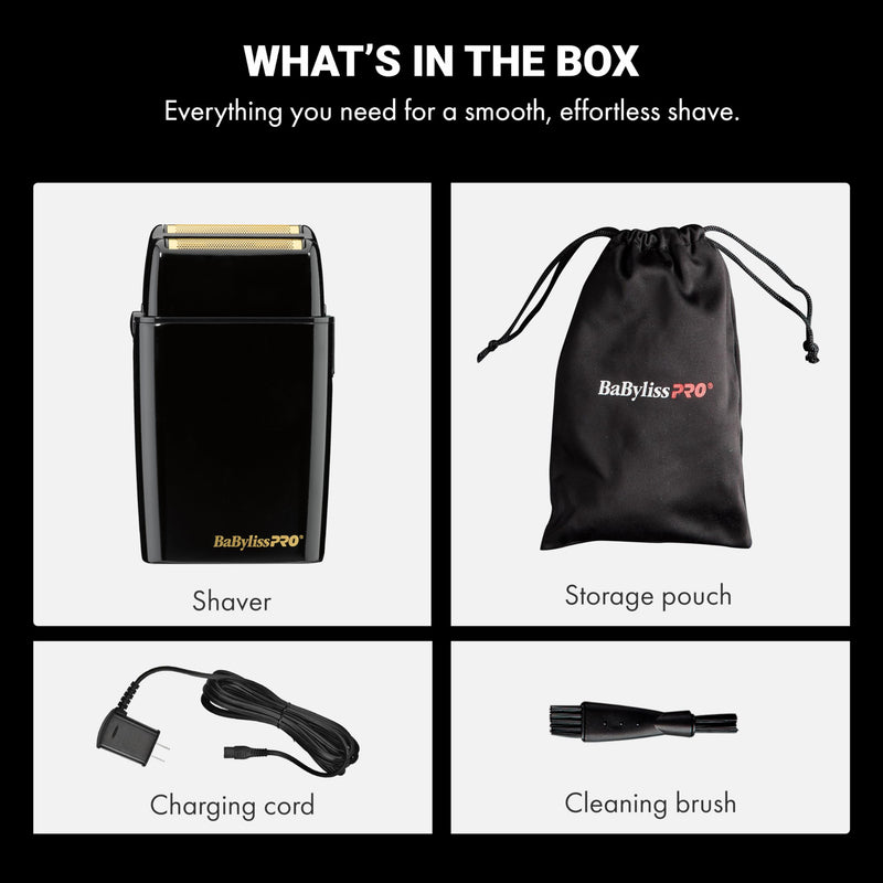 BaBylissPRO - Barberology BlackFX Double Foil Shaver (FXFS2B)