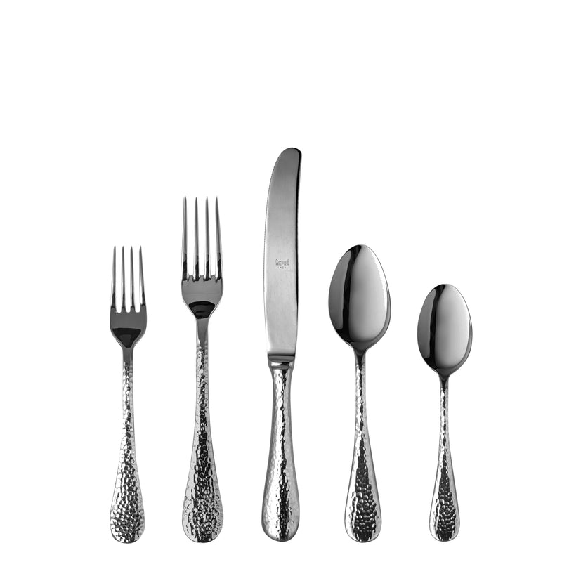 Mepra – Epoque Black Gold – 5-Piece Flatware Set