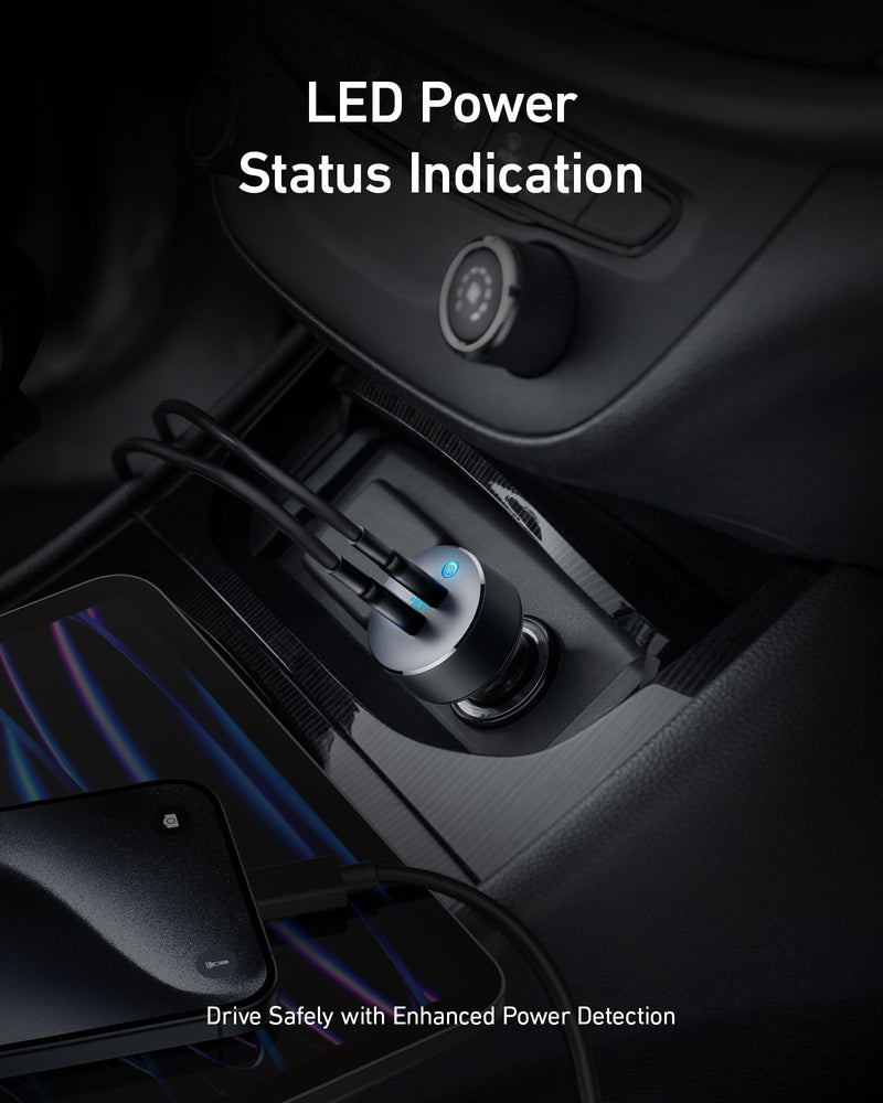 Anker - PowerDrive III Duo (A2724) - Dual USB-C Car Charger - Black