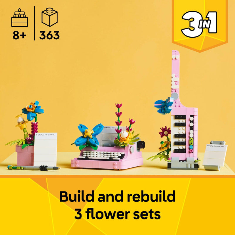LEGO Creator 3 in 1 Typewriter with Flowers 31169