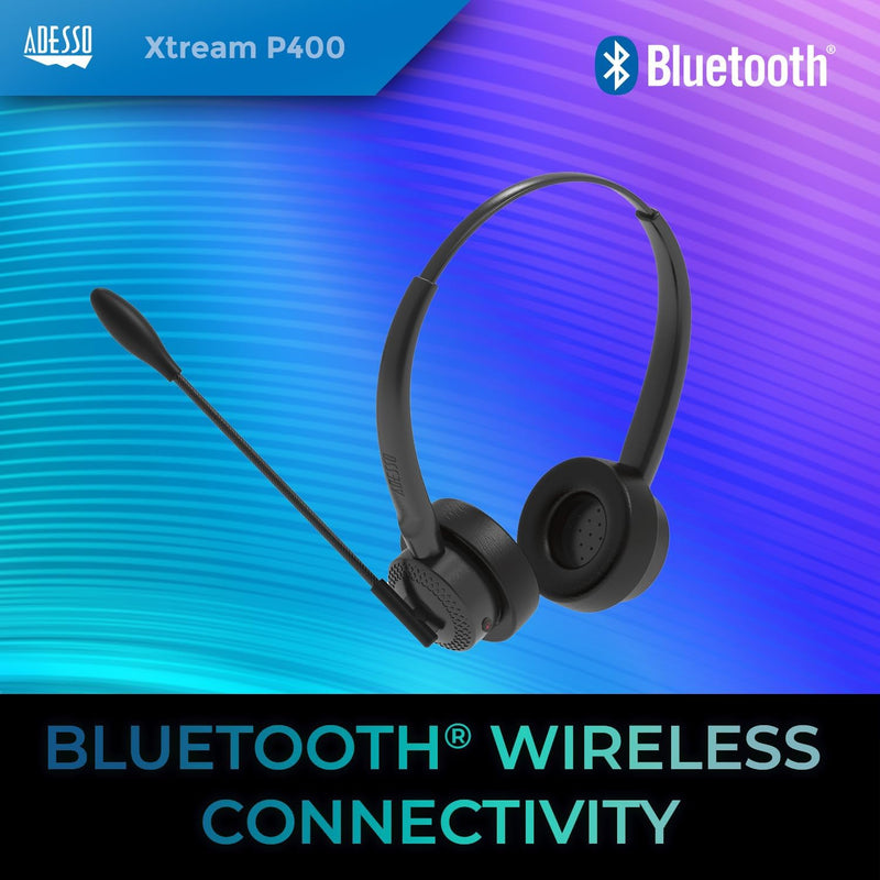 Adesso - Bluetooth headset with Microphone and Charging Dock