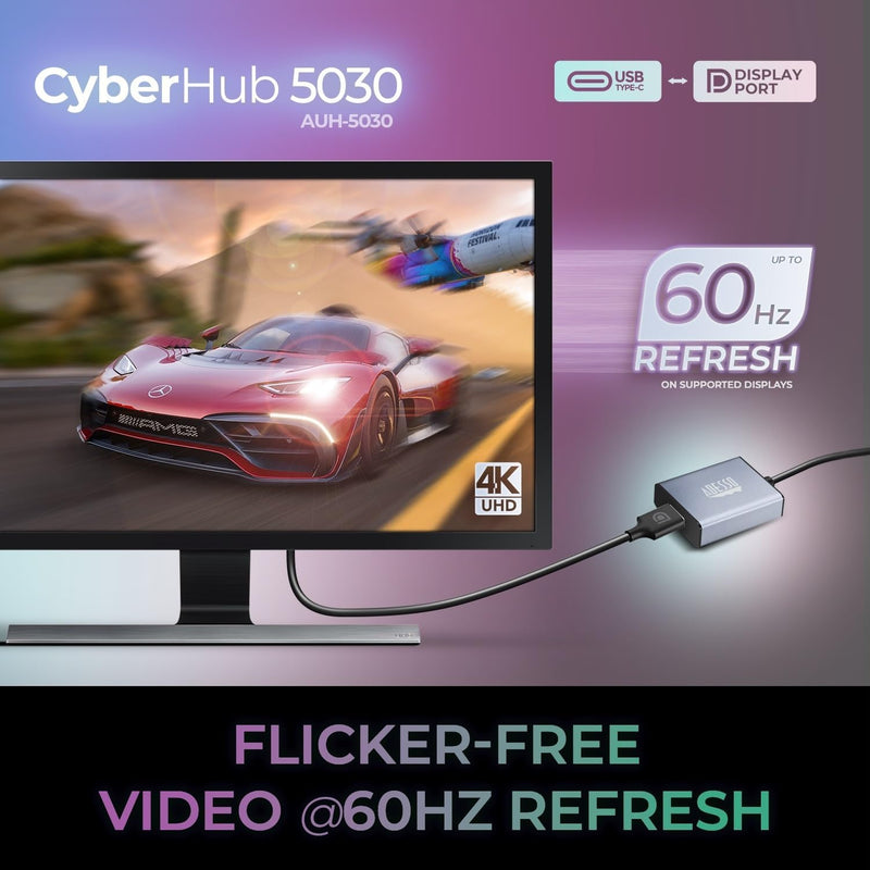 Adesso - USB C to Display port Adapter @4K/60Hz