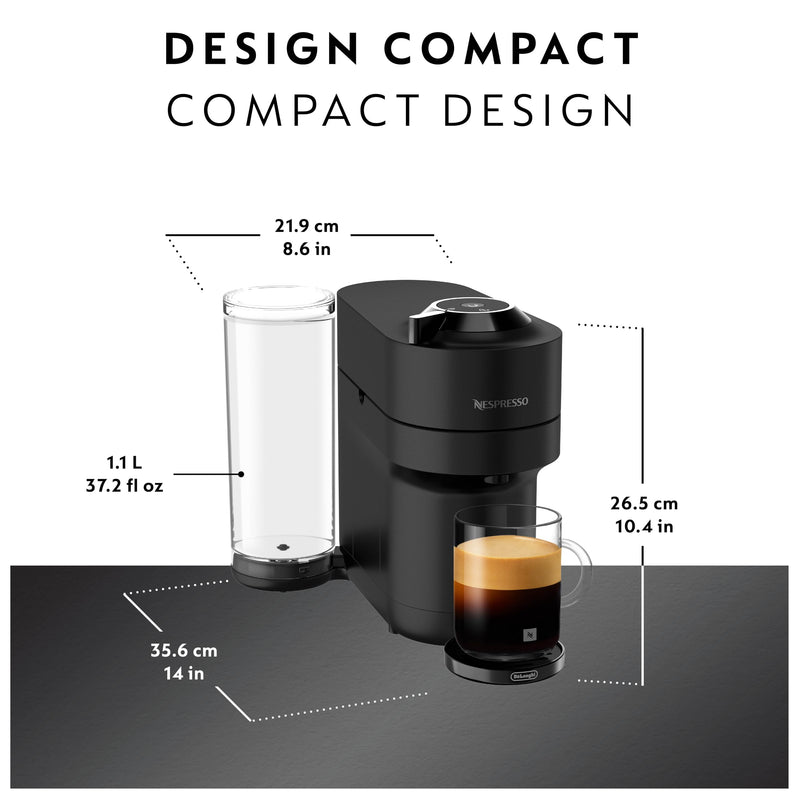 Nespresso Vertuo Pop+ Deluxe by De'Longhi ENV95BMCCA, Matte Black