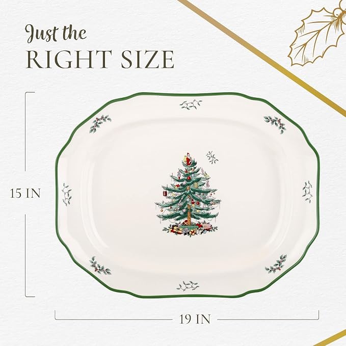 Spode - Christmas Tree - Sculpted Platter 19"