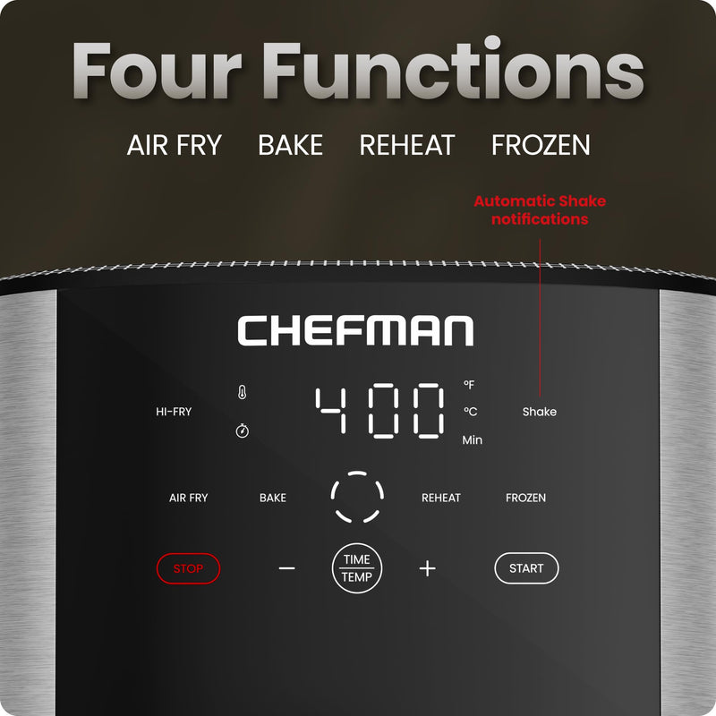 Chefman TurboFry Touch 8 qt Air Fryer, Stainless Steel