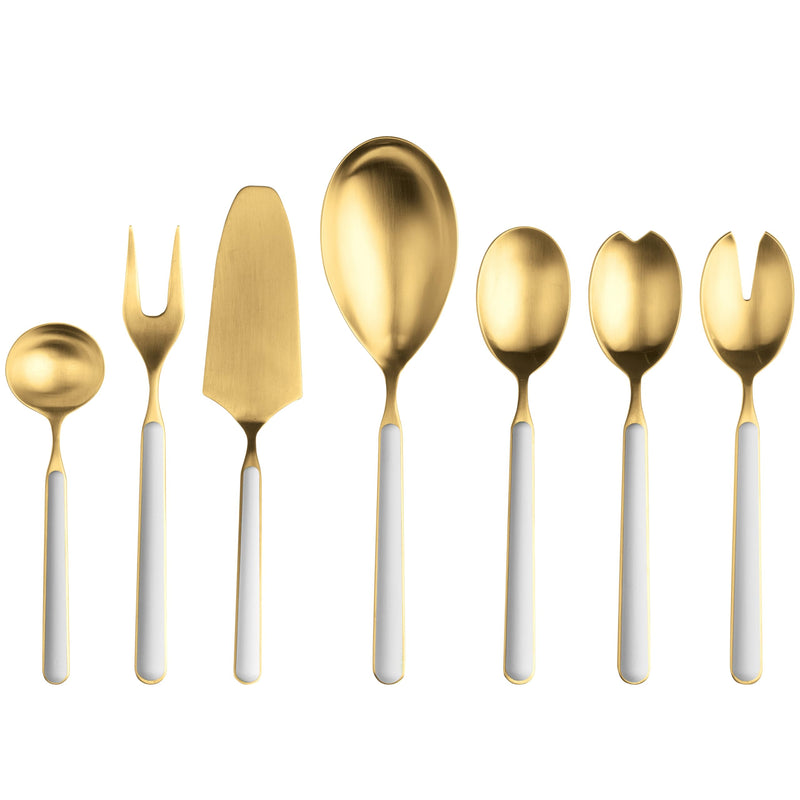Mepra – Fantasia Ice Gold Porcelain – 7-Piece Serving Set