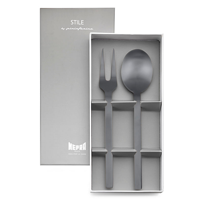 Mepra – Stile by Pininfarina Ice Black Gold – 2-Piece Serving Set
