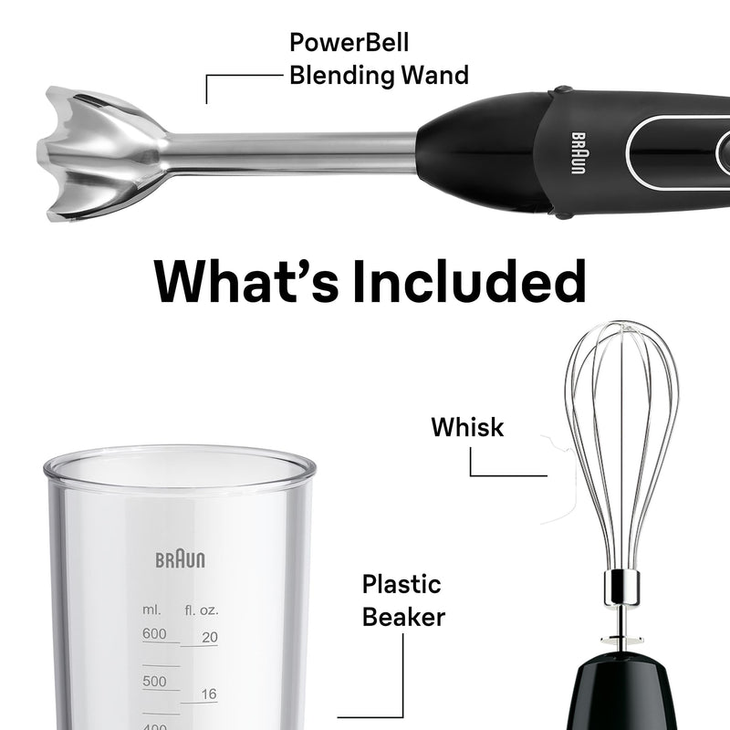 Braun MultiQuick 5 MQ505 Immersion Blender with Whisk and Beaker