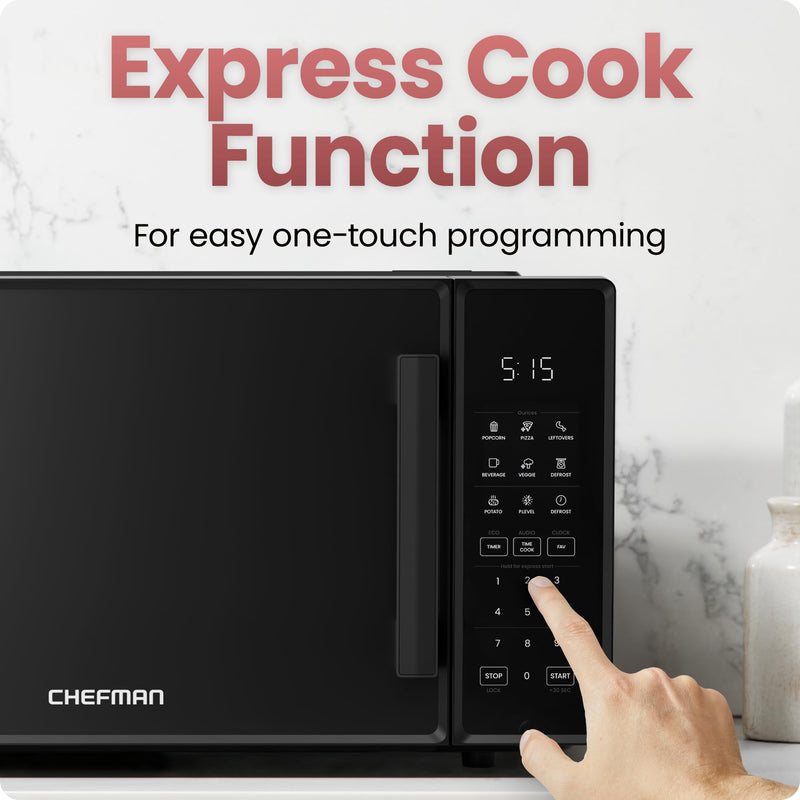 Chefman RJ55-11-V3 1.1 cu ft 1000 W Microwave, Black