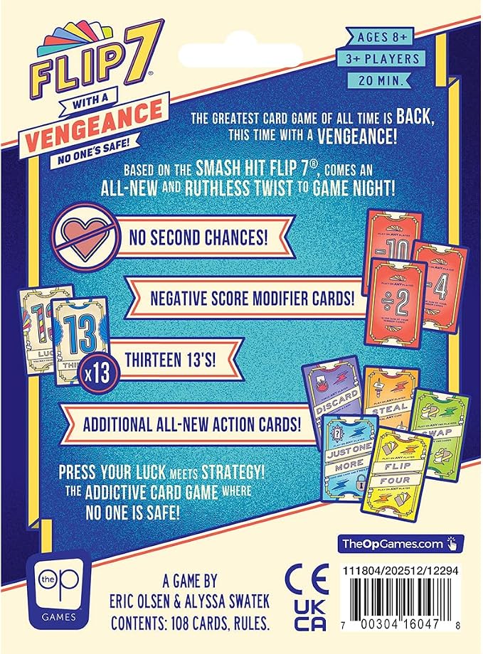USAopoly - FLIP 7: WITH A VENGEANCE