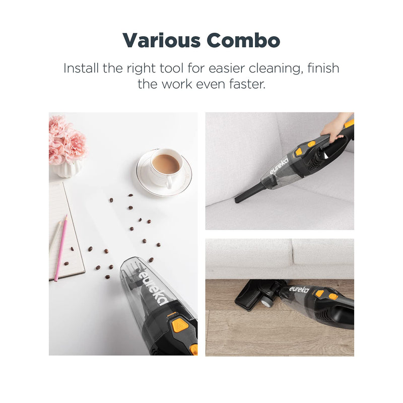 Eureka - NES212C - 3-in-1 Corded Stick Vacuum - Black