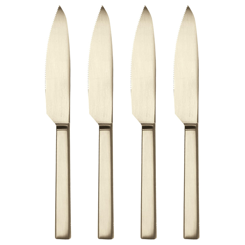 Mepra – Stile Ice Champagne – 4-Piece Steak Knives Set
