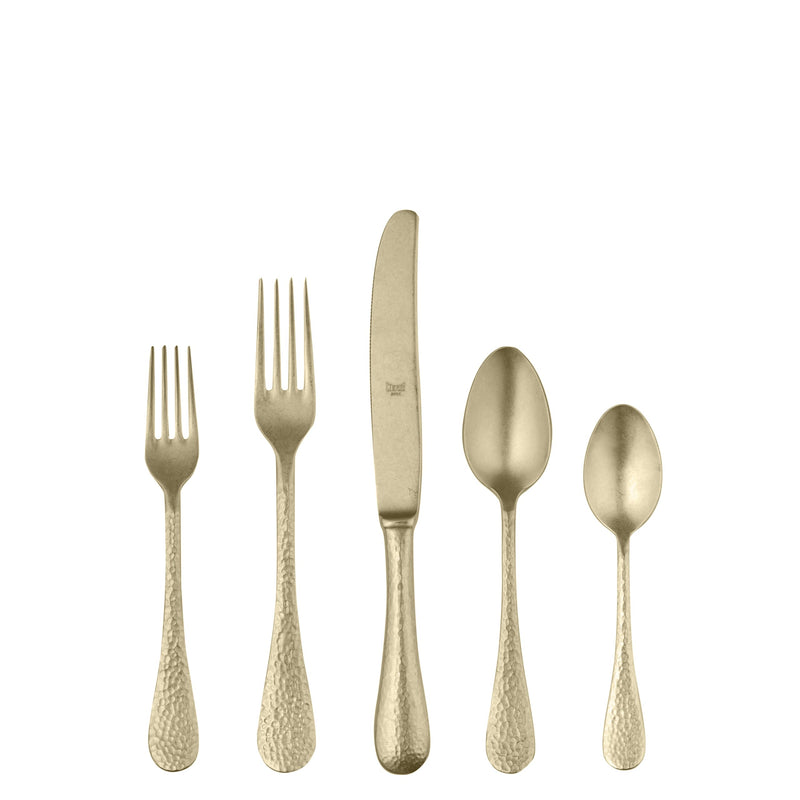 Mepra – Epoque Pewter Champagne – 20-Piece Flatware Set