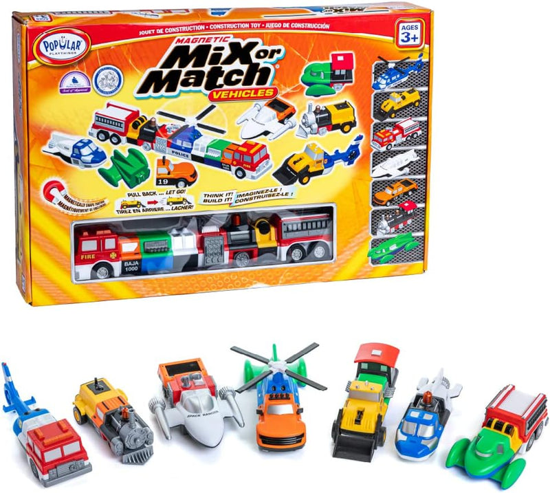 Popular Playthings - Mix or Match Vehicles - 7 Vehicle Set