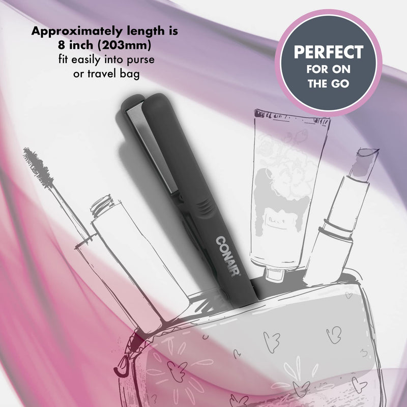 Conair CS80XAC 0.5 in Mini Ceramic Travel Straightener