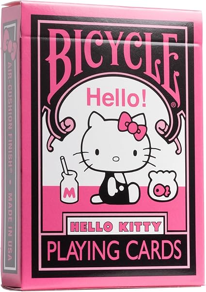 United States Playing Card - Bicycle - Hello Kitty - Black and Pink