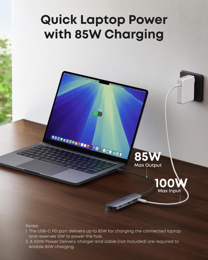 Anker - A83D2 - 7-in-1 USB-C Hub - Gray