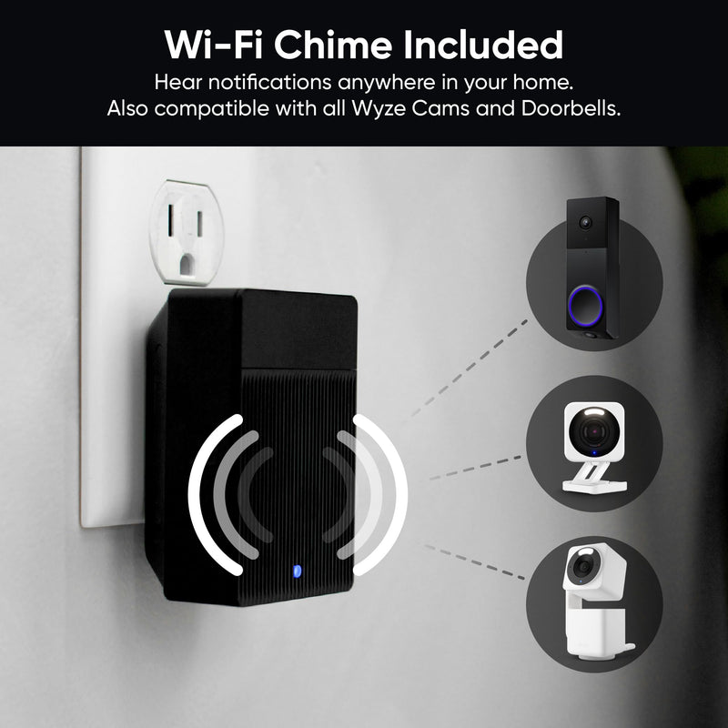 Wyze Duo Cam Doorbell WVDB-DUO-BL, Black
