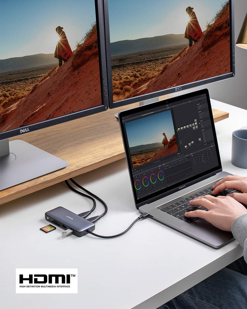 Anker - 553 (A8380) - 8-in-1 USB-C Hub - Gray