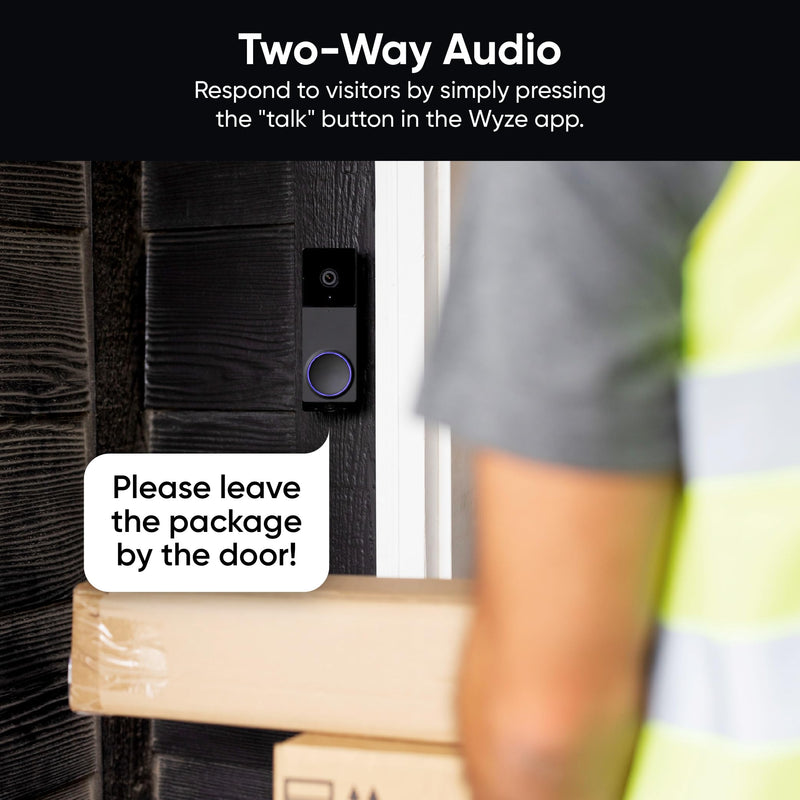Wyze Duo Cam Doorbell WVDB-DUO-BL, Black