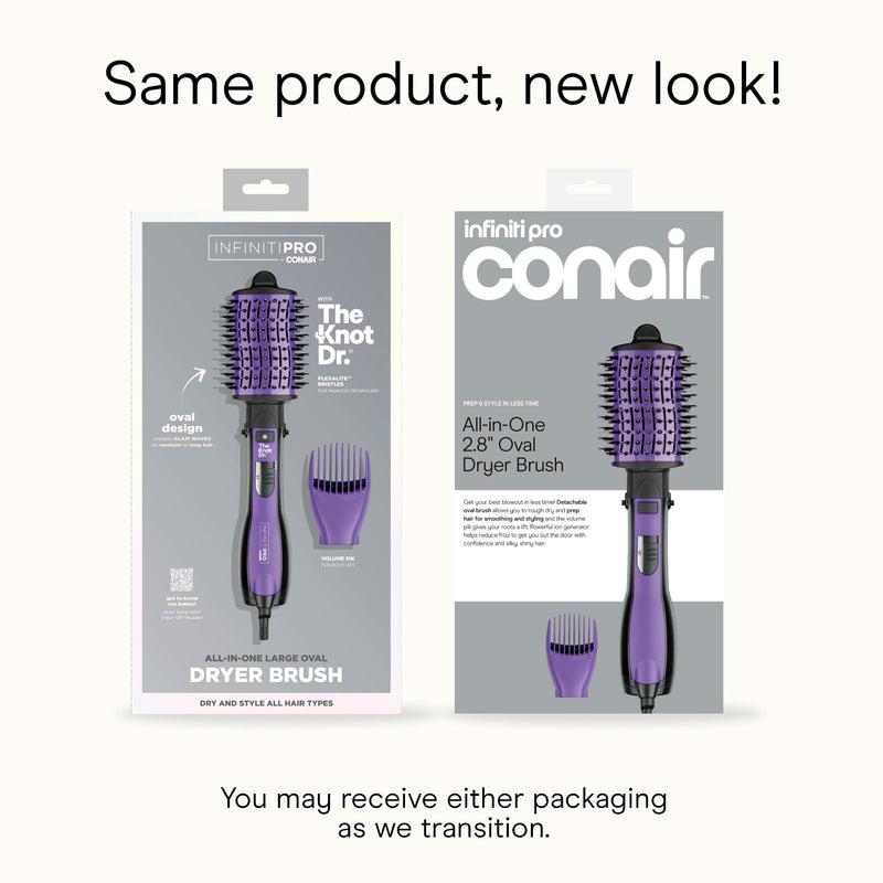 The Knot Dr. by Conair BC116C Detangling Hot Air Brush, Pink