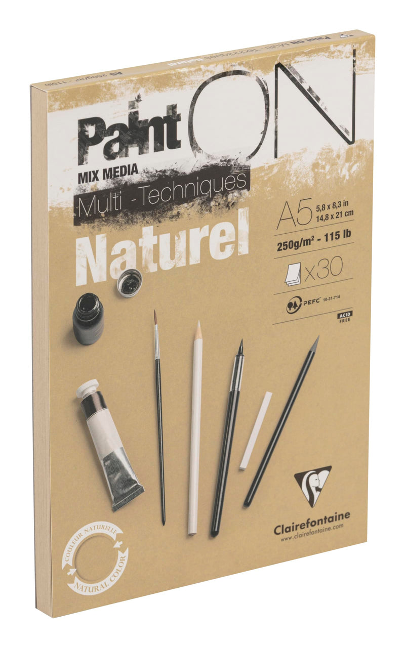 Clairefontaine - Painting on Multi Technic A5 250g  30S  14.8x21cm