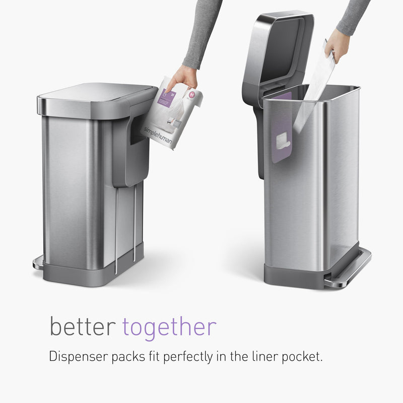 simplehuman Code J Trash Liners CW0169CP, 30–45 L, 100 Count